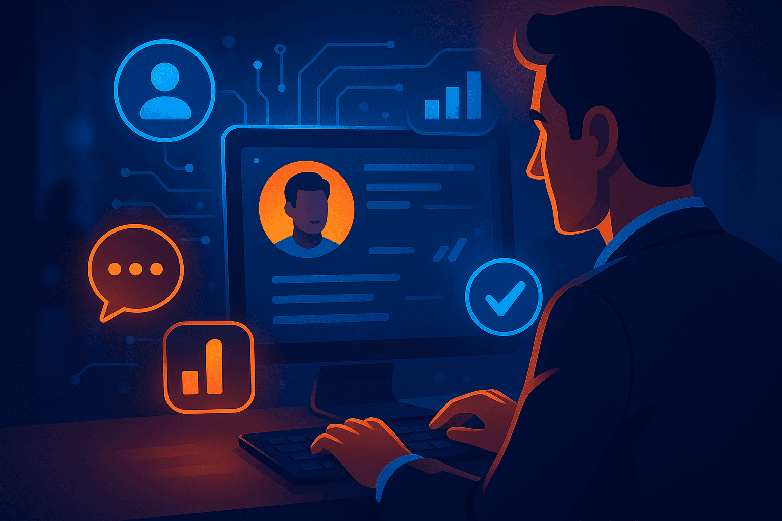 Screenshot of a CRM app
