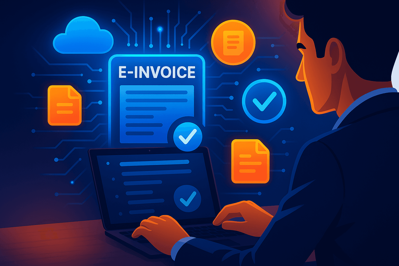Screenshot of a einvoice app