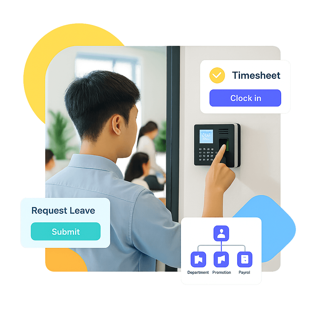 Screenshot of a HRM app