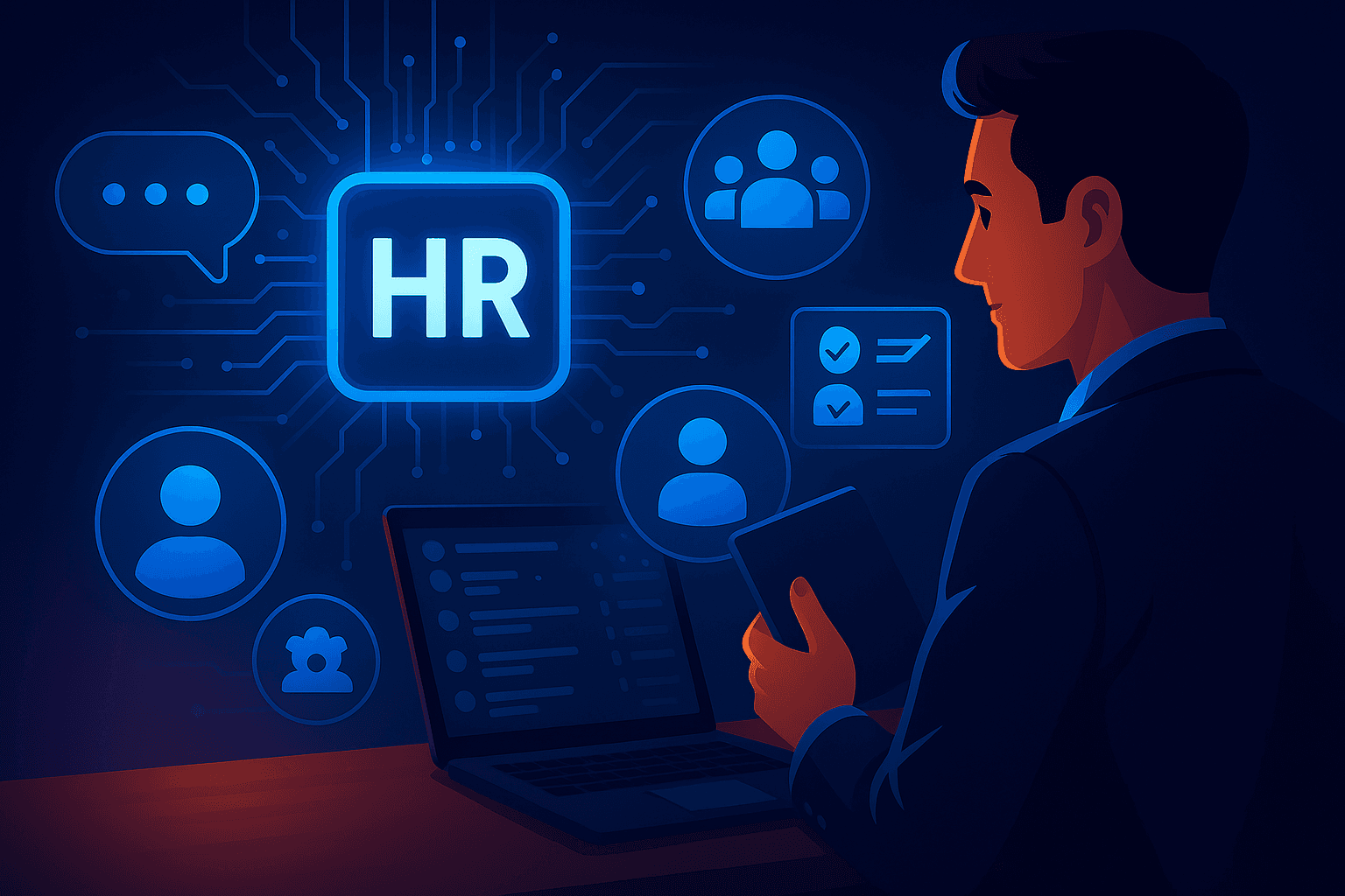 Screenshot of a HRM app
