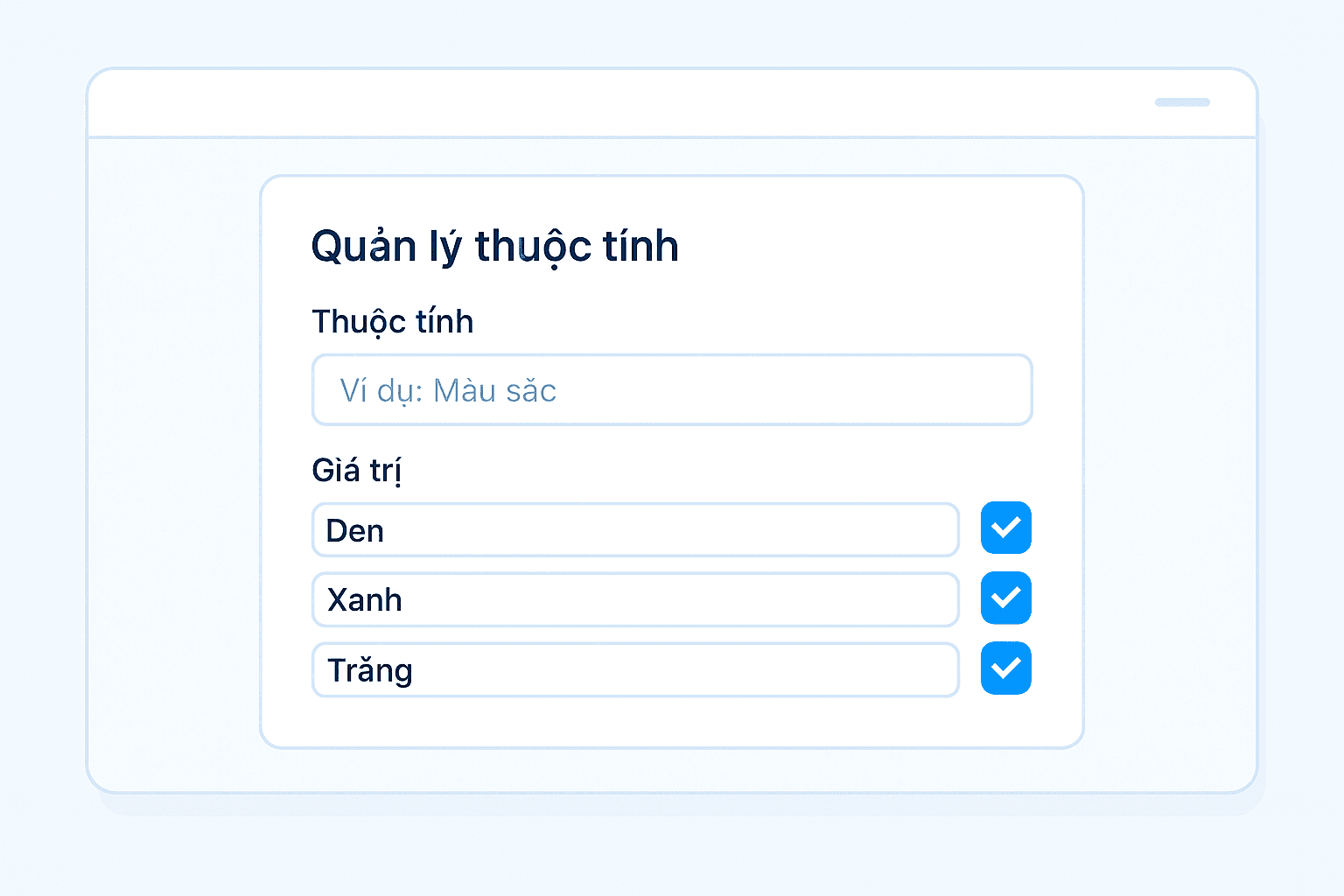 Quản lý biến thể sản phẩm