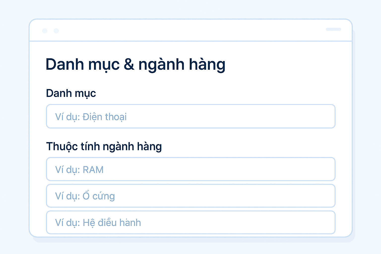 Quản lý danh mục sản phẩm
