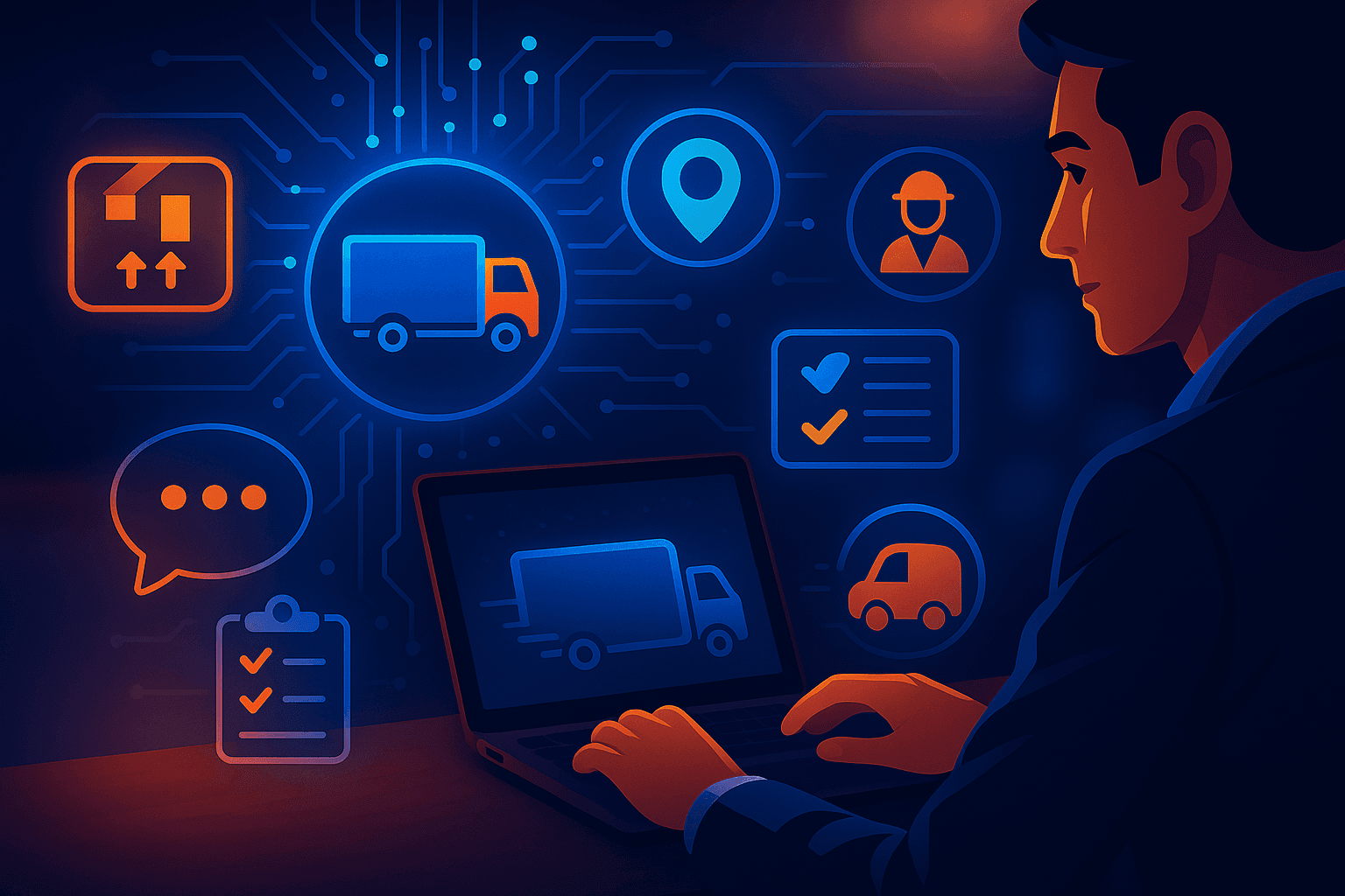 Screenshot of a shipper app