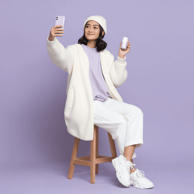 CTV nữ selfie giới thiệu sản phẩm