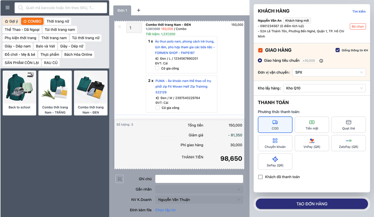 Combo & Biến thể