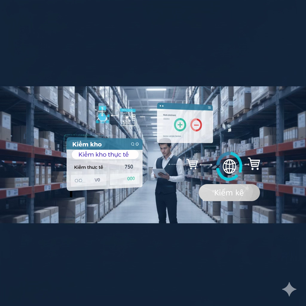 Hợp nhất dữ liệu tồn kho thực tế và hệ thống